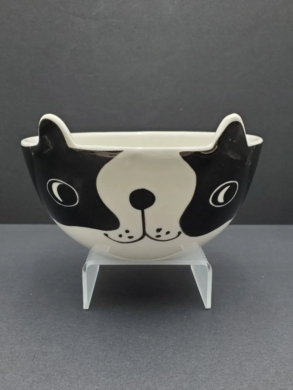 Tabletops Gallery Frenchie Dog Face Soup Bowls Boston Terrier Dog Cereal Bowls